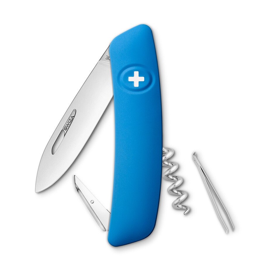 Briceag Swiza D01 albastru cu tirbuson, 6 functii
